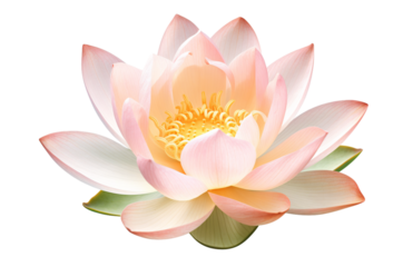 pink lotus isolated on white
