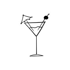 cocktail, drink, glass, martini, alcohol, bar Line art, lined design,clip art, element, illustration, cute, icon, vector,graphic, cartoon, emoji, sticker, emoticon, pictograph, symbol, logotype, 