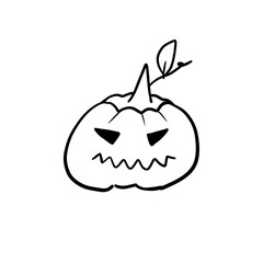 pumpkin, food, fruit Line art, lined design,clip art, element, illustration, cute, icon,graphic, cartoon, emoji, sticker, emoticon, pictograph, minimal, Party, Festival, Celebration,  Halloween
