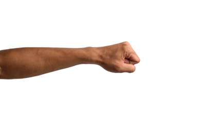 Man's Hands in Various Poses on Transparent or White Background