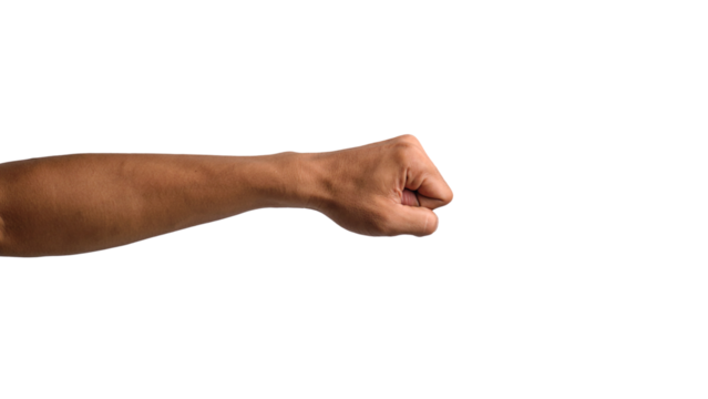 Man's Hands in Various Poses on Transparent or White Background