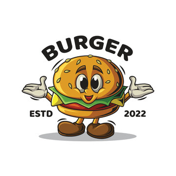 Burger Character Mascot Logo