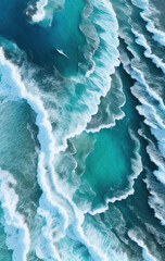 Fototapeta na wymiar Sea. The waves. Ai generated technology