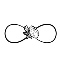 infinity icon vector  