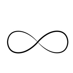 infinity icon vector  