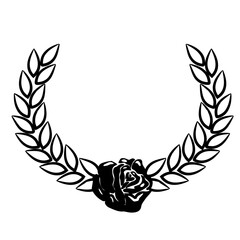 Fototapeta na wymiar laurel wreath icon