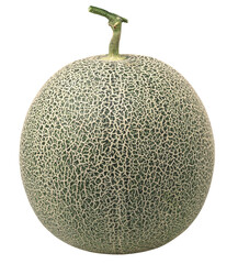 Sweet Green melons or cantaloupe isolated, transparent png, PNG format, cut-out