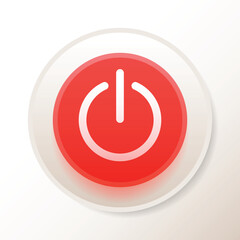 Power button front device panel vector icon