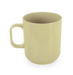 empty mug isolated on white background.