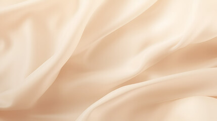 Fototapeta na wymiar Light beige grainy gradient background, vanilla toned blurry cosmetics background, silk drapery backdrop