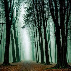 Obraz premium Horror szene, mystery, Generative AI