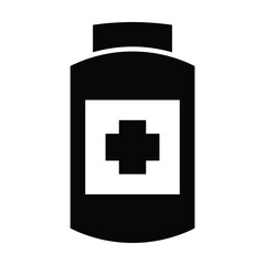 medicine bottle icon, medicine vector, bottle illustration