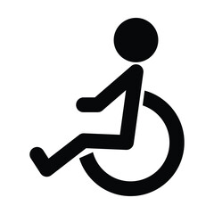 disabled icon, wheelchair vector, chair illustration