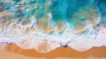 Blue ocean wave, beach holiday background