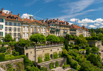 Fototapeta na wymiar View of the the old town of Bern, capital of Switzerland.