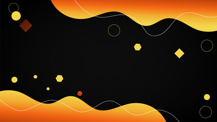 Modern background with orange and black background Premium Vector