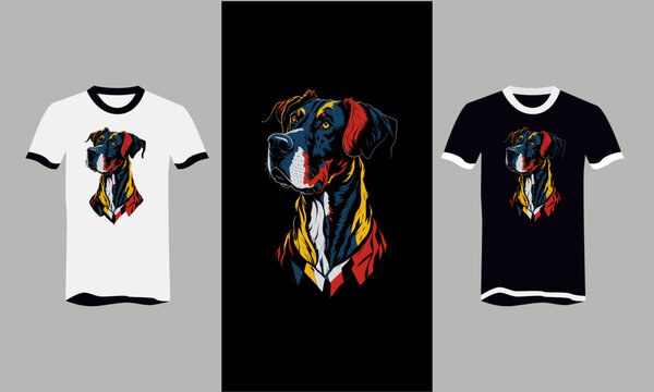Hand drawn portrait of france dog vector t-shirt design