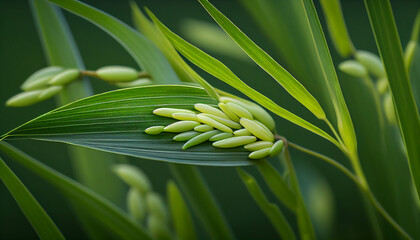 Verdant Abundance: A Lush Paddy Field Blooms with Golden Grains