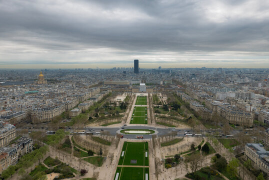 Champ de Mars from Eiffel Tower, Paris