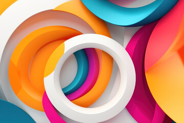 Fond abstrait graphique composé de cercles colorés