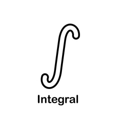 Integral icon vector logo design template