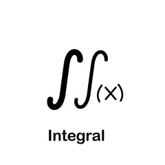 Fototapeta premium Integral icon vector logo design template
