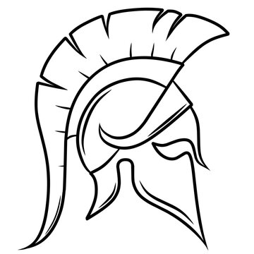 Spartan Helmet logo, Greek warrior, Gladiator