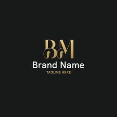 Professional and elegant Initial Logo Design with letter BM