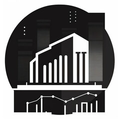 Obraz premium Screen with stock market index charts and diagrams. ai generative