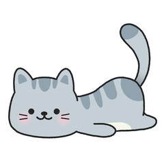 lazy tabby cat
