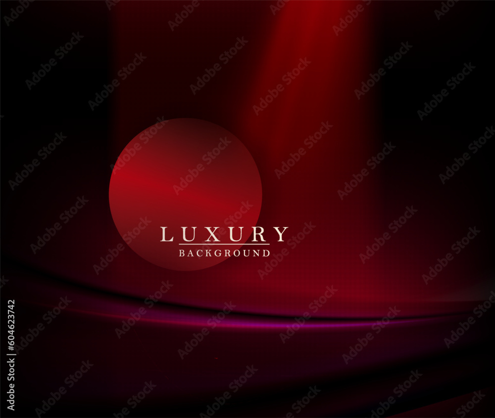 Wall mural a red beam of light on a black embossed design