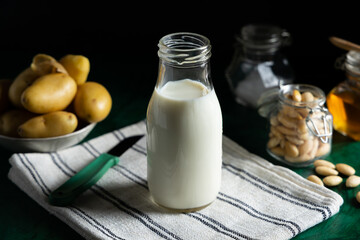 Homemade potato milk.