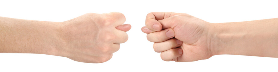 Hands showing fig signs, cut out