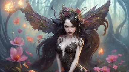 Obraz na płótnie Canvas Butterfly Woman