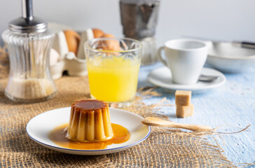Homemade caramel flan.
