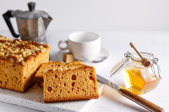 Homemade gingerbread.
