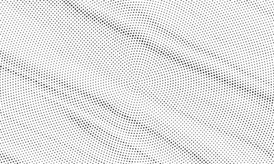 Halftone vector background. Monochrome halftone pattern. Abstract geometric dots background. Pop Art comic gradient black white texture. Design for presentation banner, poster, flyer, business card.