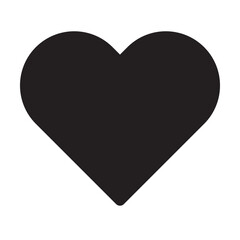 Heart flat style Icon Vector , Love Symbol Valentine's Day isolated on white background illustration