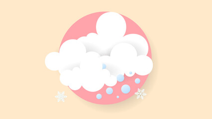 Weather cloud and snow, illustration of the weather concept isolated on transparent background ,  Flat Modern design, illustration Vector EPS 10