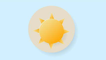 Weather sun , illustration of the weather concept isolated on transparent background ,  Flat Modern design, illustration Vector EPS 10