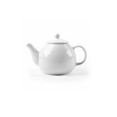 white ceramic teapot on white insulated background. generative AI