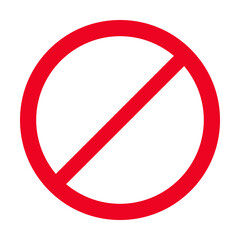 Red stop sign icon isolate on white background vector illustration.Dont do it
