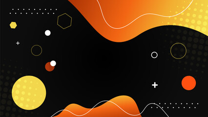 Modern background with orange and black background Premium Vector