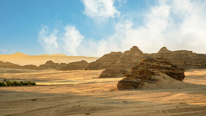 Fototapeta na wymiar Desert erosion formations near Al Ula, Saudi Arabia