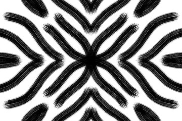 Beautiful black and white simple and modern flowers line art pattern for textile or fashion 