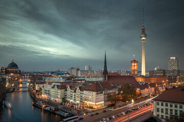 Berlin cityscape view east