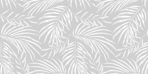 Tropical exotic leaves or plant seamless pattern for summer background and beach wallpaper.