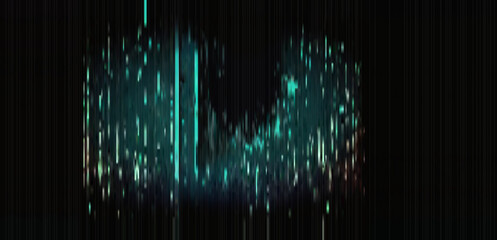 Trendy glitch pattern on dark background. Modern style vector. Abstract geometric elements