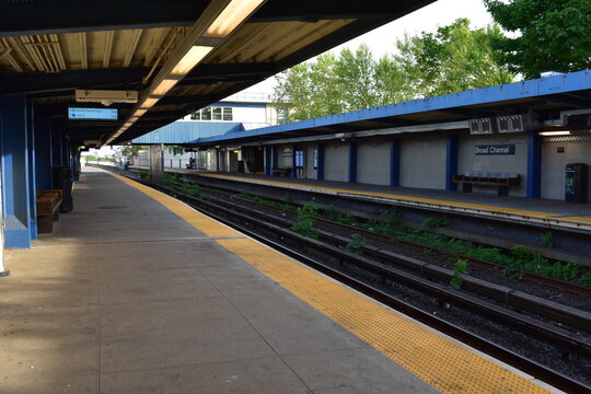 New York City Subway Train Station Broad Channel Stop
