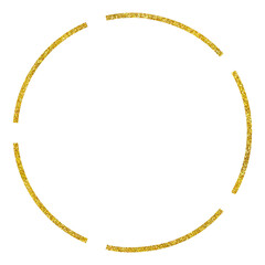 gold round frame 